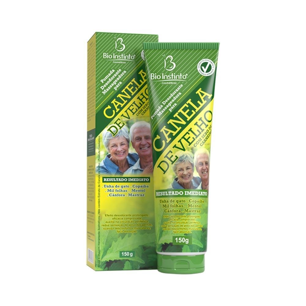 CANELA DE VELHO BIO INSTINTO 150GR POMADA DESODORANTE em Oferta na Shopee