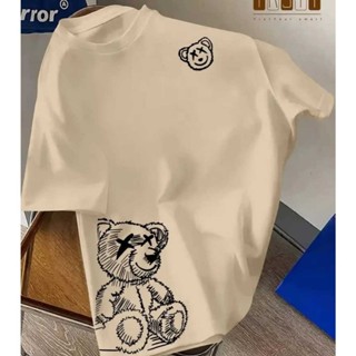 Camiseta Masculina 100% Algodão Premium Urso Style Camisa Malha Premium em Oferta na Shopee