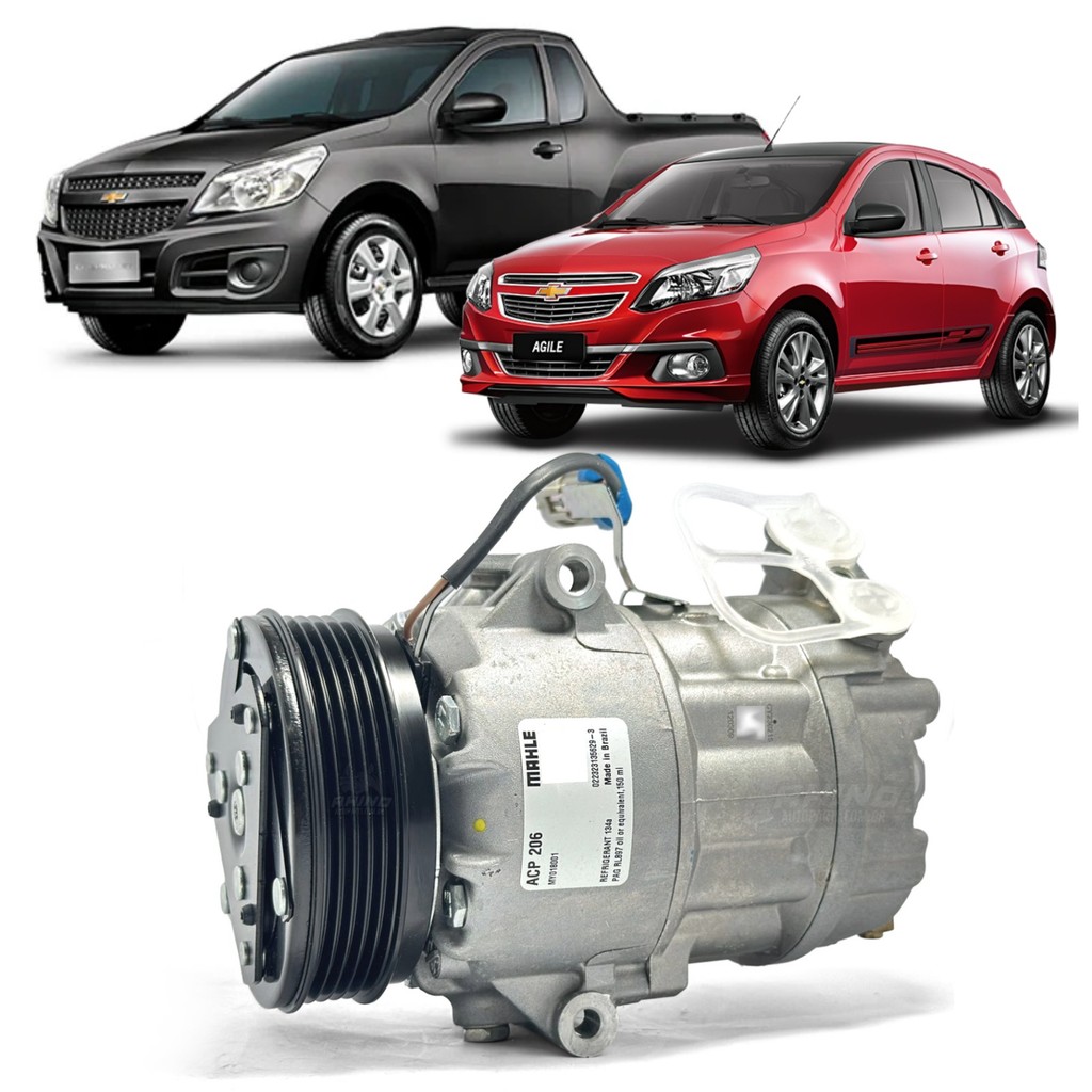 COMPRESSOR MAHLE CVC GM AGILE 2009 EM DIANTE MONTANA 1.4 1.8 2012 EM DIANTE (ACP206000P) em Oferta na Shopee