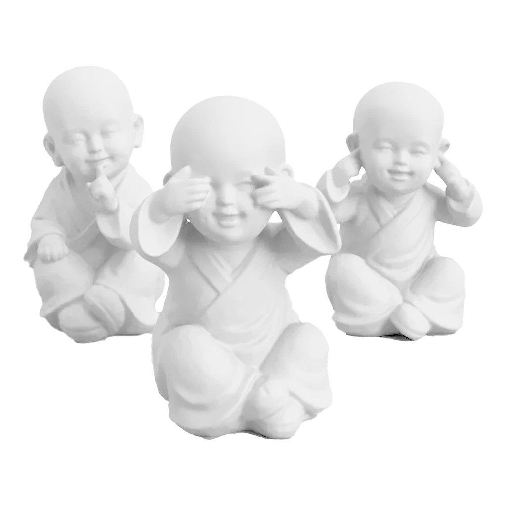 Kit Trio Buda Decoração Cego Surdo Mudo Paz Harmonia
