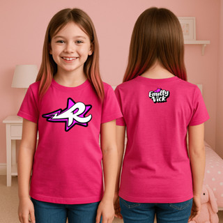 Camiseta Infantil De Algodão Emily Vick Novo Elemento Rosa Estrela Evolução Os Rosas em Oferta na Shopee