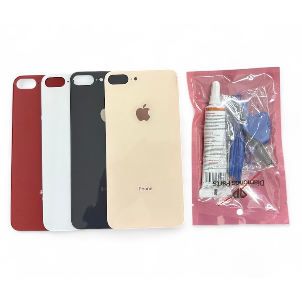 Tampa Vidro Traseira Para iPhone 8PLUS COM FURO MAIOR + Chaves COLA 15 ML
