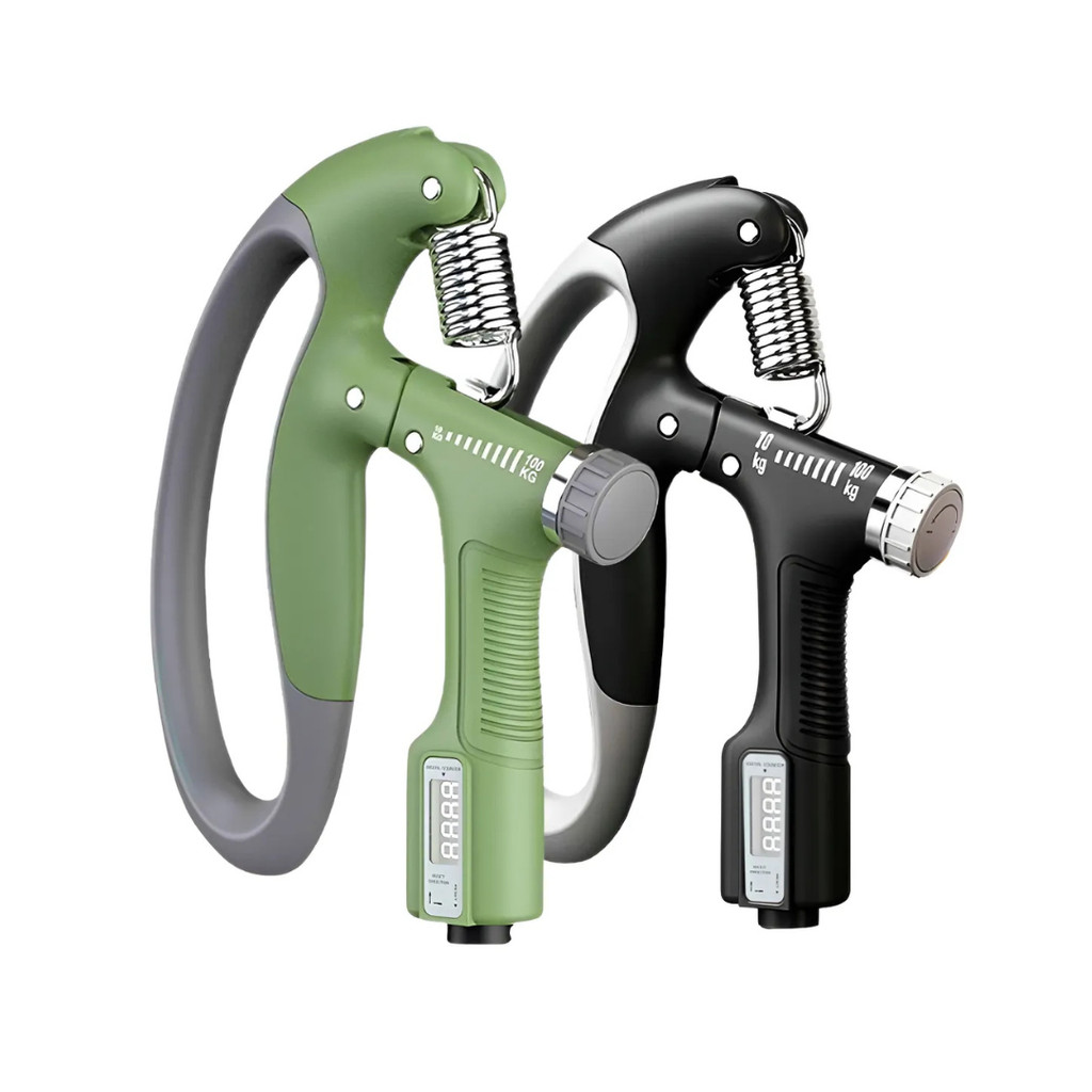 Hand Grip para Musculação – Contador Ajustável de 100kg para Mãos e Antebraço