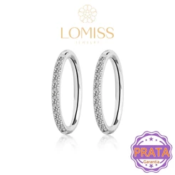 Piercing Nariz Argola Prata 925 Zircônia Lateral Cravejada | Orelha Septo Daith Conch Rook Circular Completa