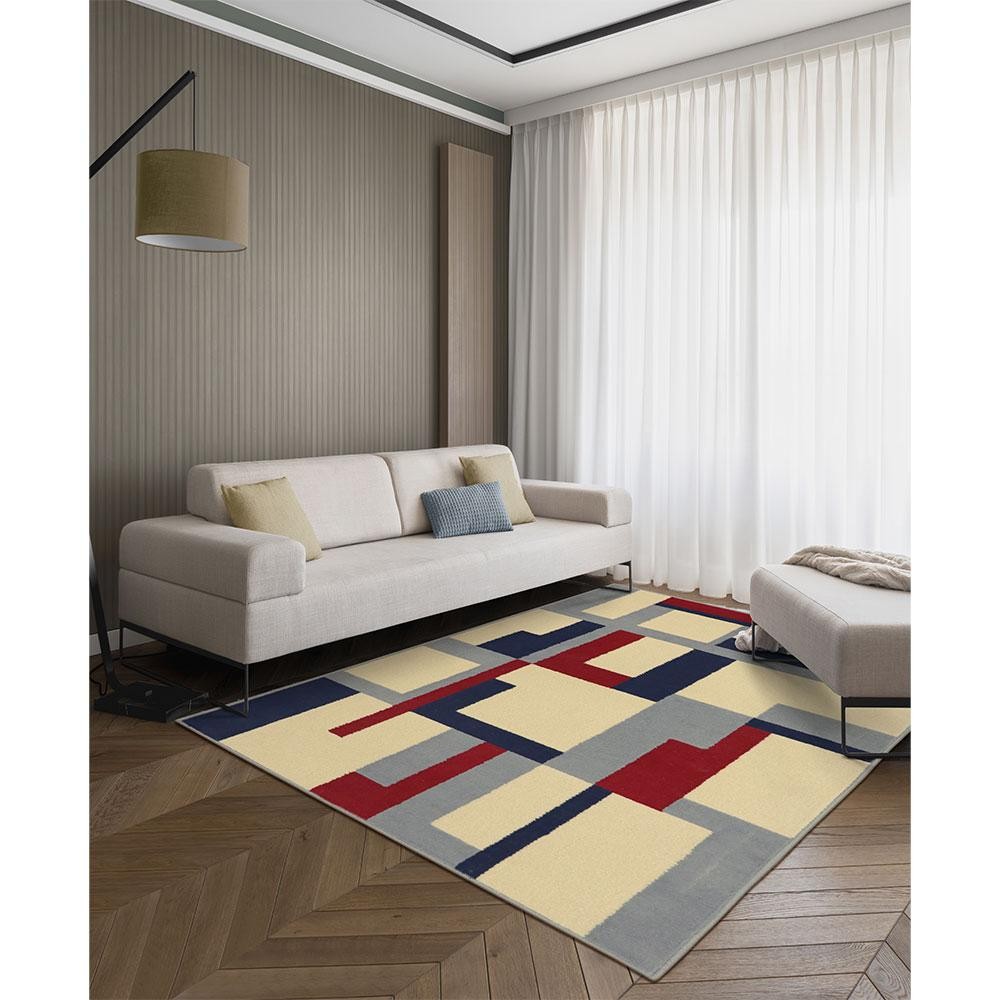 Tapete Adana Mondrian 200x250cm Tapetes São Carlos em Oferta na Shopee