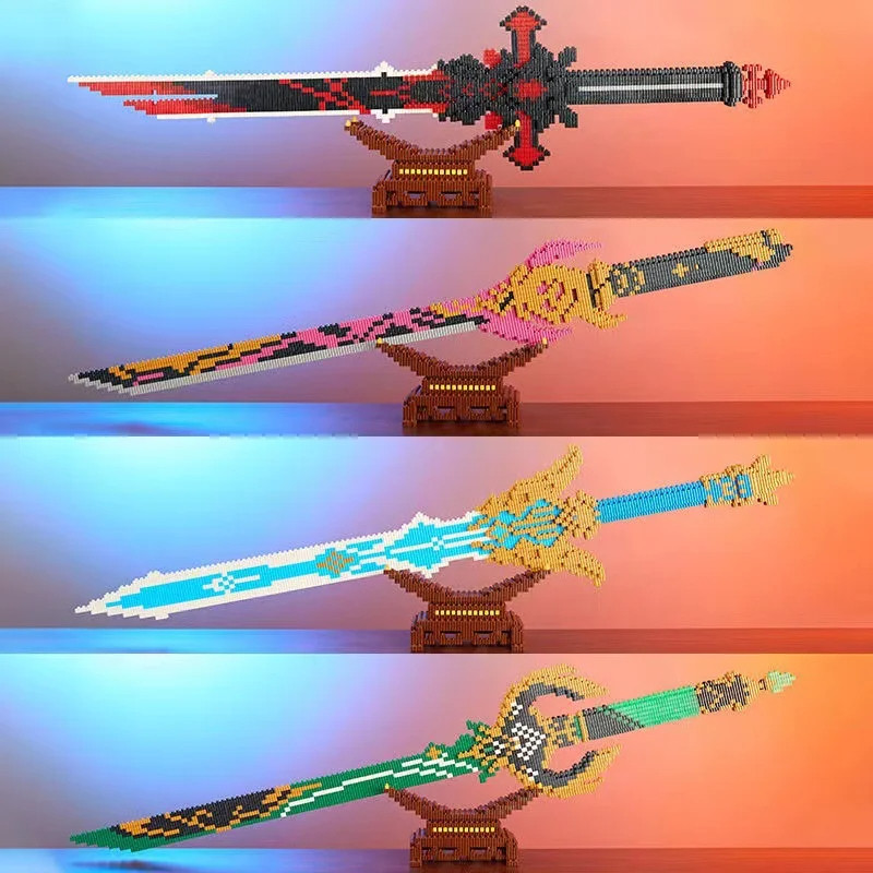 Blocos de Montar –  Brinquedo Samurai Ninja Anime, 711 Peças, Modelo Decorativo e Criativo