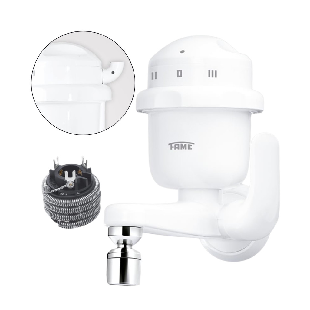 Torneira Elétrica de Parede Bica Reta 3 Temperaturas 127V/220V Branca Fame em Oferta na Shopee