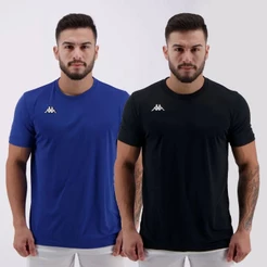 Kit 2 Camisas Kappa Modena Preta e Royal
