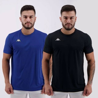 Kit 2 Camisas Kappa Modena Preta e Royal em Oferta na Shopee