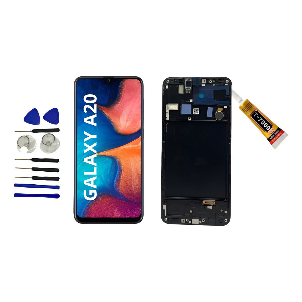 Tela Display C/aro Superior Para Galaxy A20 A205 A205 Incell