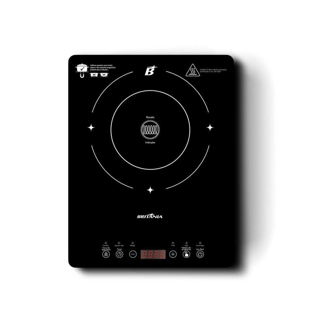 Cooktop de Indução Britânia Portátil Painel Touch BCTE10A 110V
