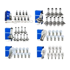 Kit 60 Lâmpadas H3 H4 H7 1 Polo 2 Polo Miniatura Pingão 12v Conjunto Lampadas Farol Principal Pisca