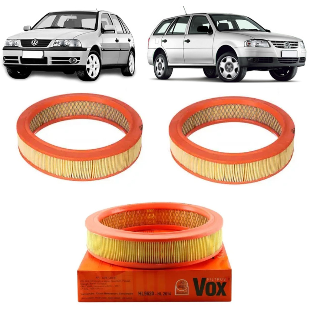 Filtro de Ar VOX HL9620 | Gol Quadrado, Parati, Voyage, Saveiro, Santana, Opala, Caravan