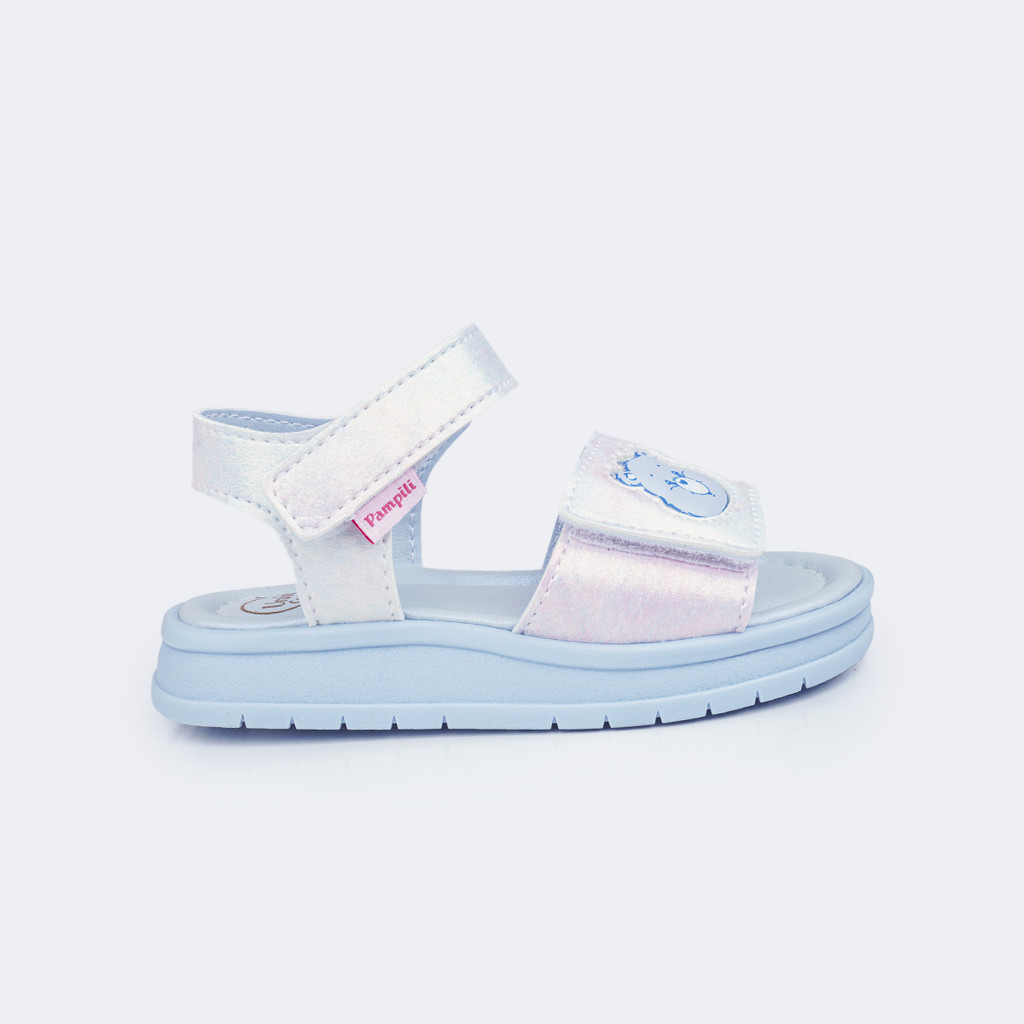 Sandália Papete Infantil Ursinhos Carinhosos Azul Pampili em Oferta na Shopee