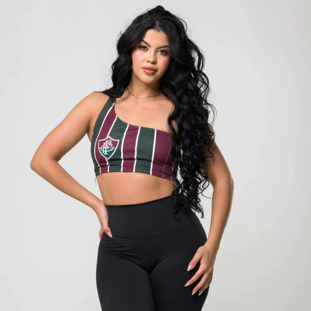 Top Cropped Blusinha 1 Ombro Só Mula Manca Tricolor Carioca Fitness Academia Times Personalizado Promoção