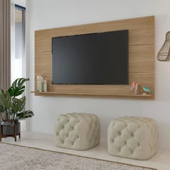 Painel para TV até 75 Polegadas Slim Carvalho