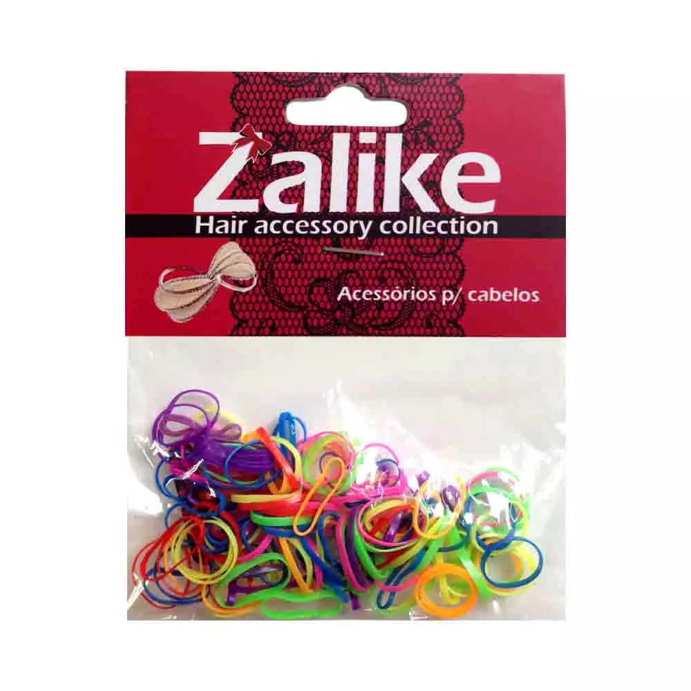 Elástico de Silicone Zalike Colorido com 100 Unidades em Oferta na Shopee