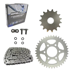 Kit Relação Transmissão Himalayan 411 Scram 411 Com Retentor Cinza-escuro