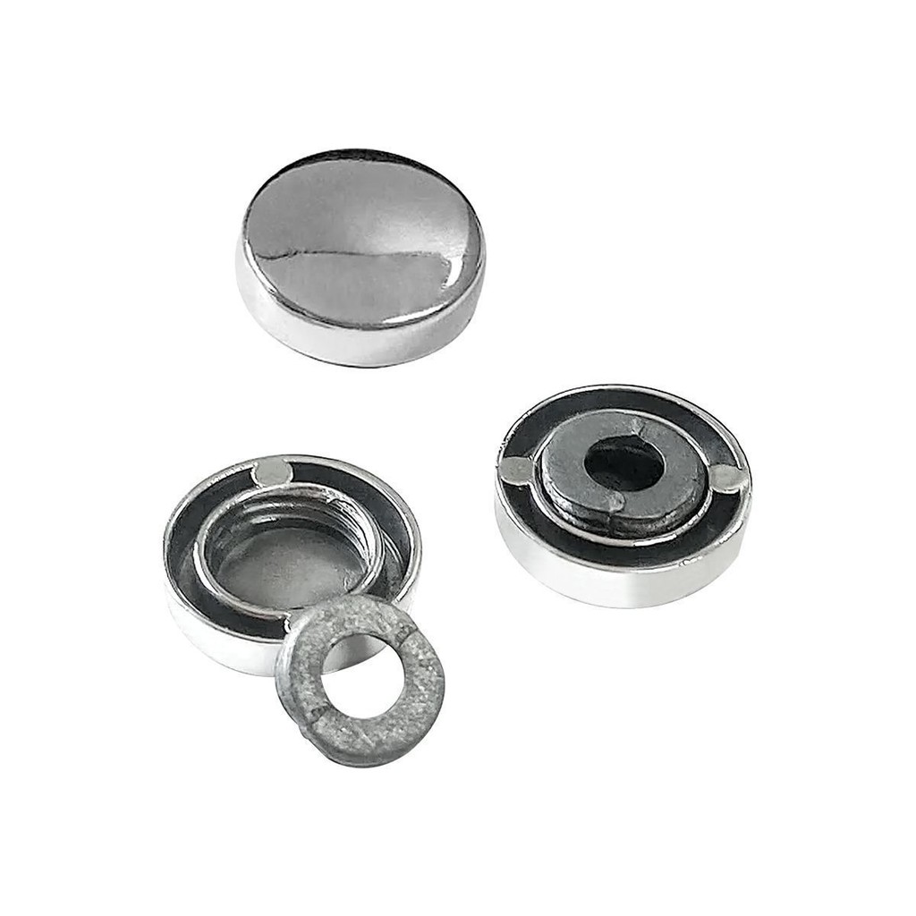 Botão Rosca Interna Zamac Cromado Nº2 - 50 Peças em Oferta na Shopee