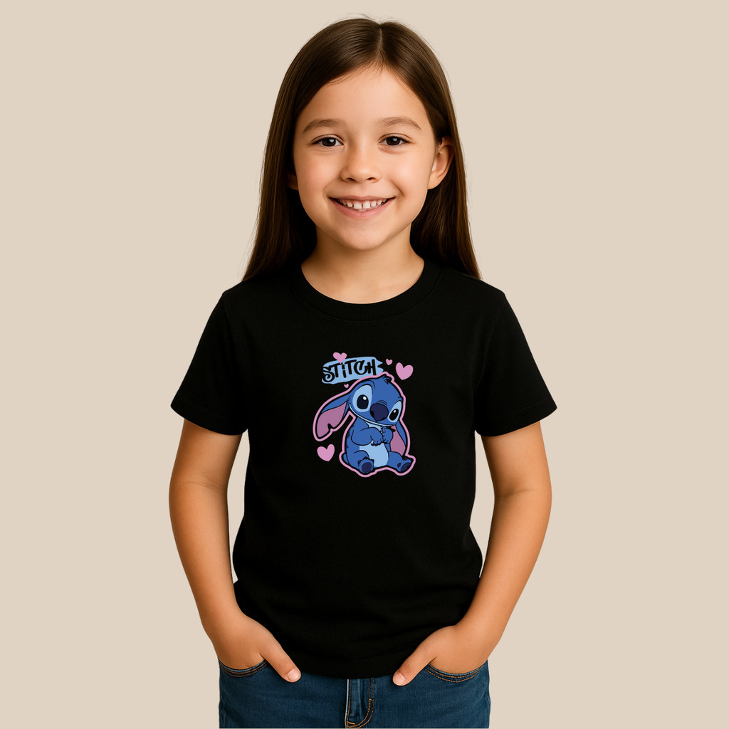 Camisa Camiseta lilo stitch infantil camiseta infantil 100% algodão tshirt infantil feminina passeio
