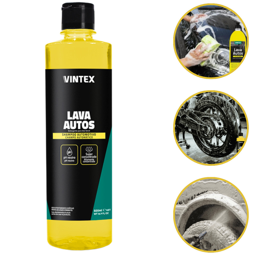 Lava Autos Shampoo Automotivo 500ml Ph Neutro Vintex Brilho, Limpeza, Proteção - Vonixx em Oferta na Shopee