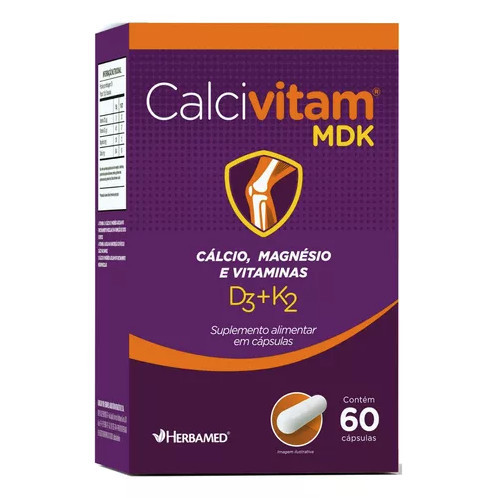 Calcivitam MDK 600Mg 60 Cápsulas - Herbamed em Oferta na Shopee