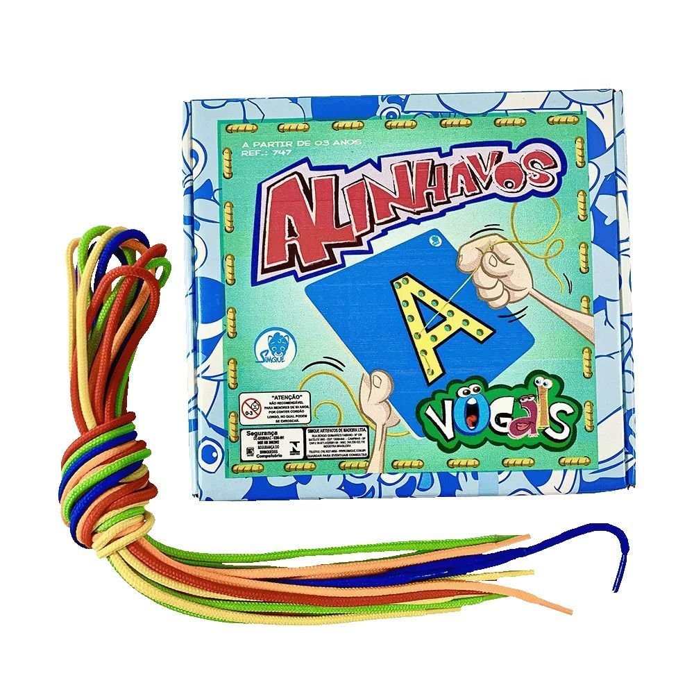 Brinquedo Educativo Alinhavos Vogais Simque 747