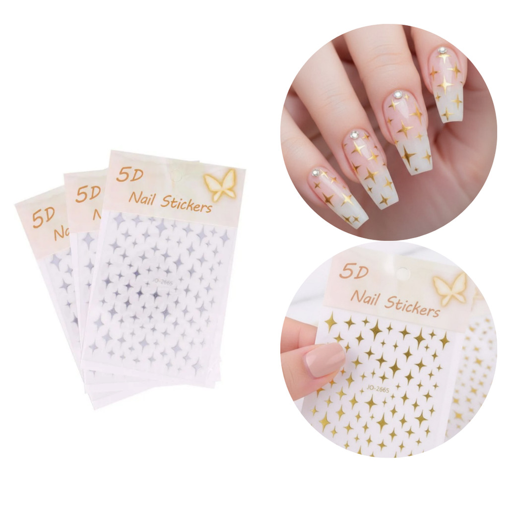 Cartela Adesivos de Unhas 5D Para Decoração