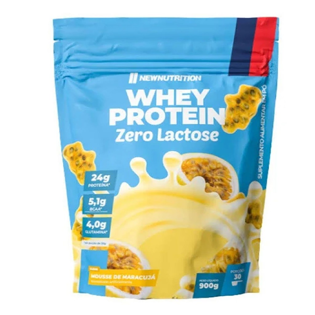 Whey Protein Zero Lactose - 900g Refil Mousse de Maracuja - NewNutrition em Oferta na Shopee