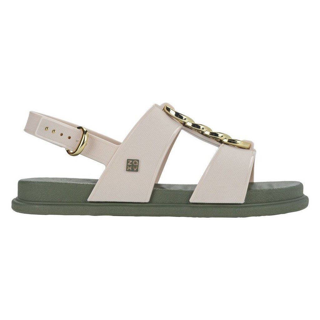 Sandalia Papete Feminina Borracha Zaxy Glam Argolas 19222