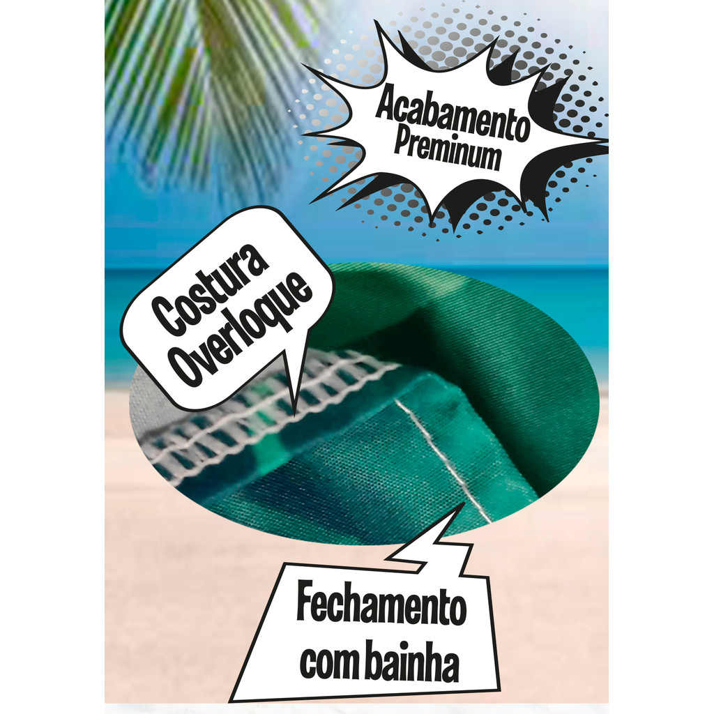Canga Saida de Praia com nome personalizado 90x140cm — imagem 2 de 2