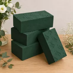 Kit 6 Espumas Floral 20 x 9 x 6 cm Arranjo de Flores e Plantas Artificiais Jardinagem Decorativa
