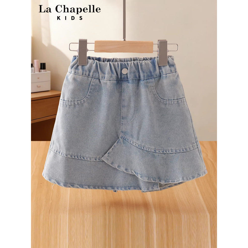 Lashebel roupas infantis saia para meninas verão saia jeans fina calças 2026 novo estilo meninas Shorts externos