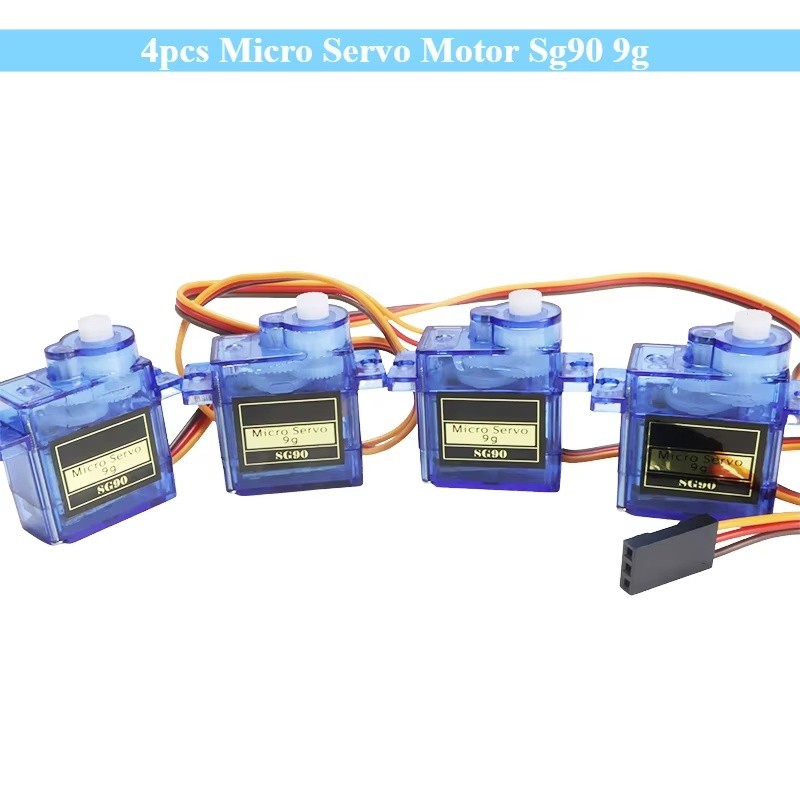 4pcs Servos Motor 180° com Encoder para  Automação Eletrônica Engenharia Robótica Servo Motor 9g