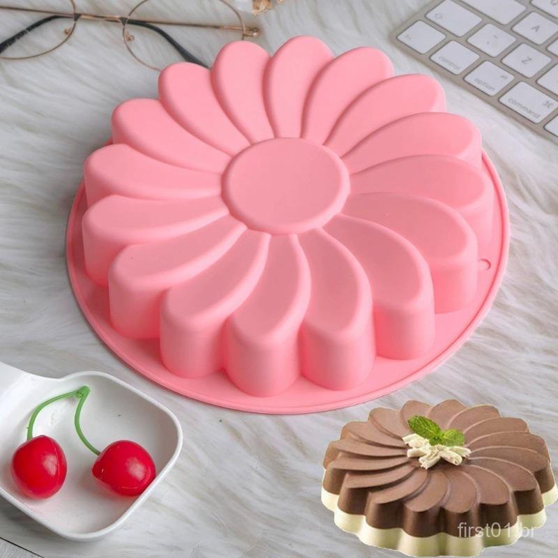 Forma de silicone em formato de pétala com efeito espiral para bolos, utensílio de confeitaria, forma 3D para bolos, fer
