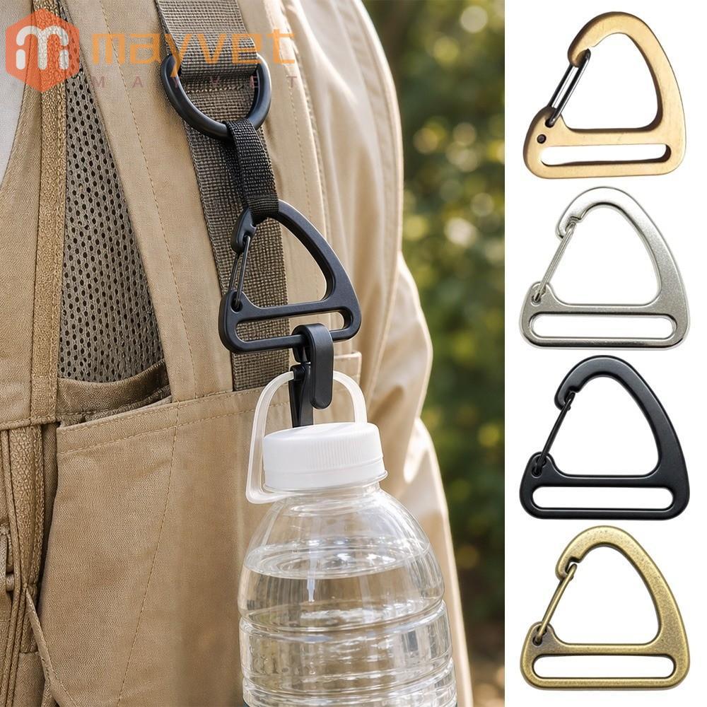 MAYVET Spring Quickdraws Clip , 4 Cores Mochila Acessórios Mosquetão Triangular , Chaveiro De Liga Fivelas De Cinto