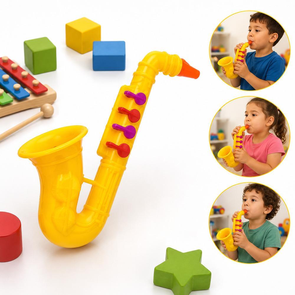 SAXOFONE INFANTIL BRINQUEDO INSTRUMENTO MUSICAL EDUCATIVO JAZZ BAND CLARINETE TROMPETE CRIANÇAS