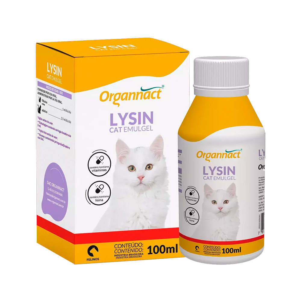 LYSIN CAT EMULGEL 100ML ORGANNACT
