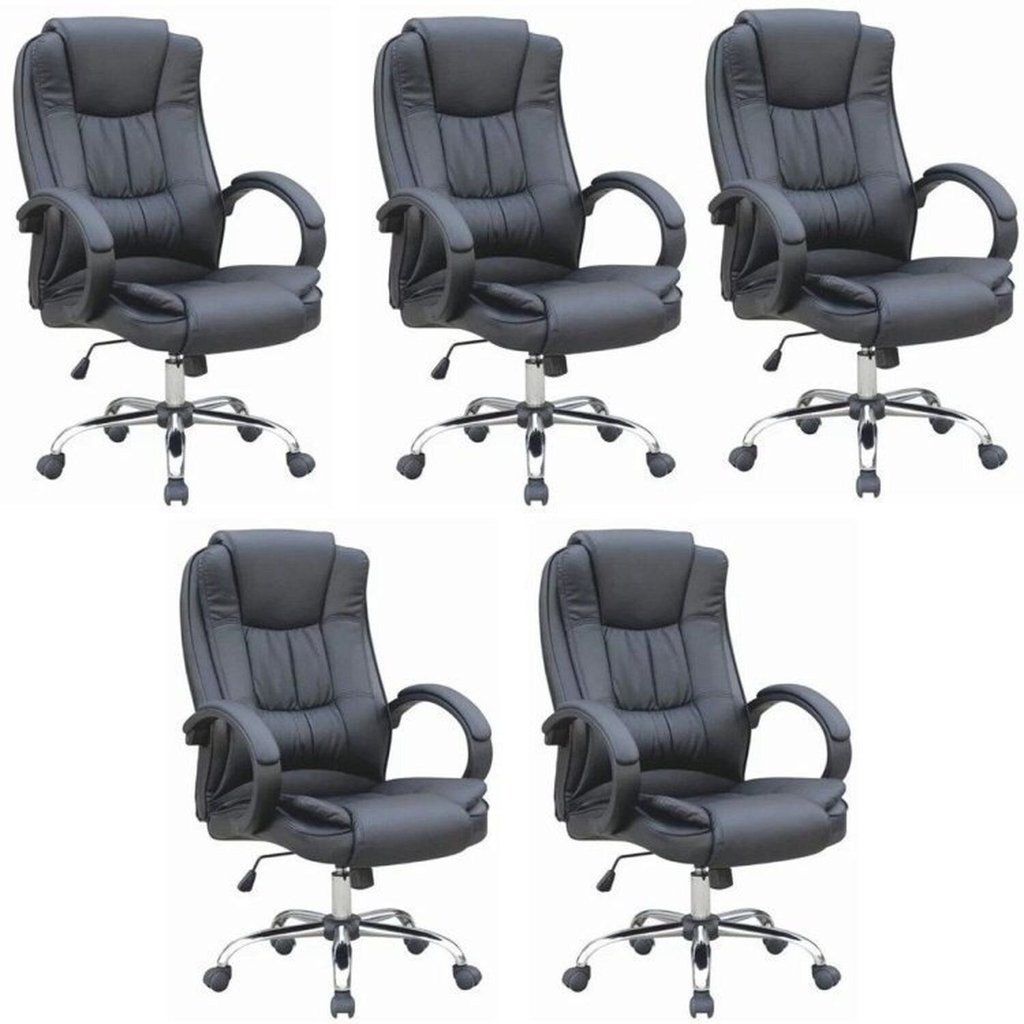 Kit 5 Cadeiras para Escritório Presidente Corino Master Soft 5