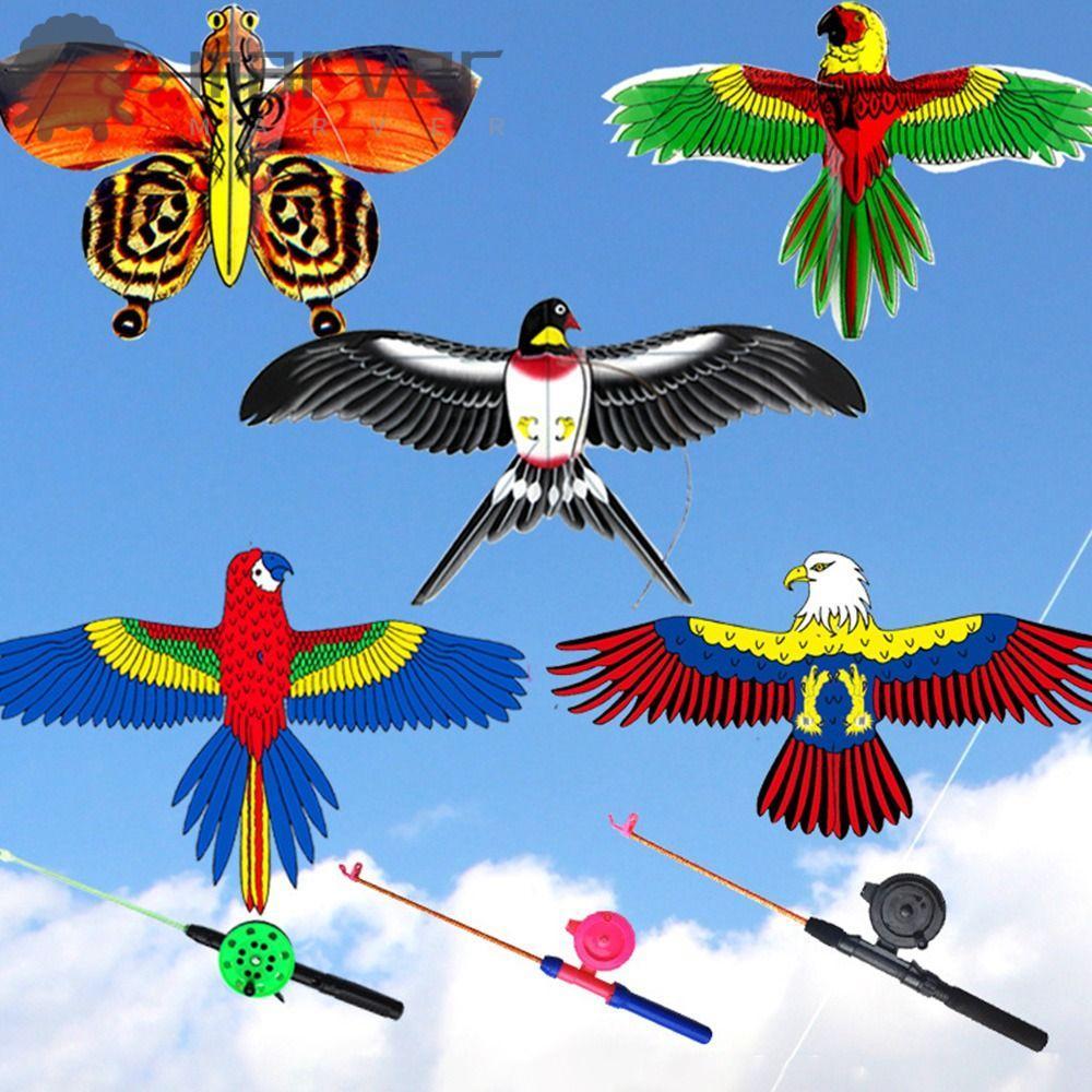 MARVER Pipa De Águia De Plástico , Brinquedo DIY Crianças Grandes Pipas , Desenhos Animados 30cm Pássaros Voadores