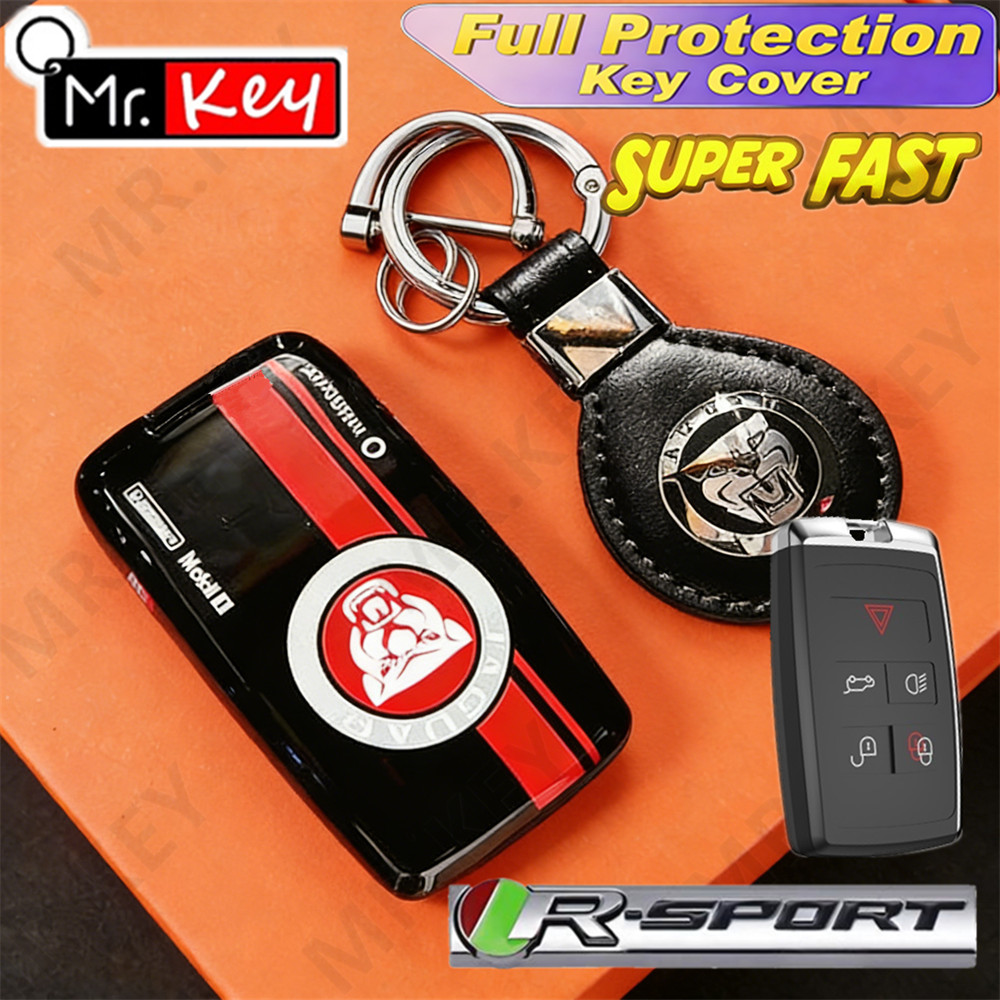 [Mr.Key] Capa De Chave De Pintura Estilo Corrida Para Jaguar XE XF E-PACE F Type-XJ Key Shell