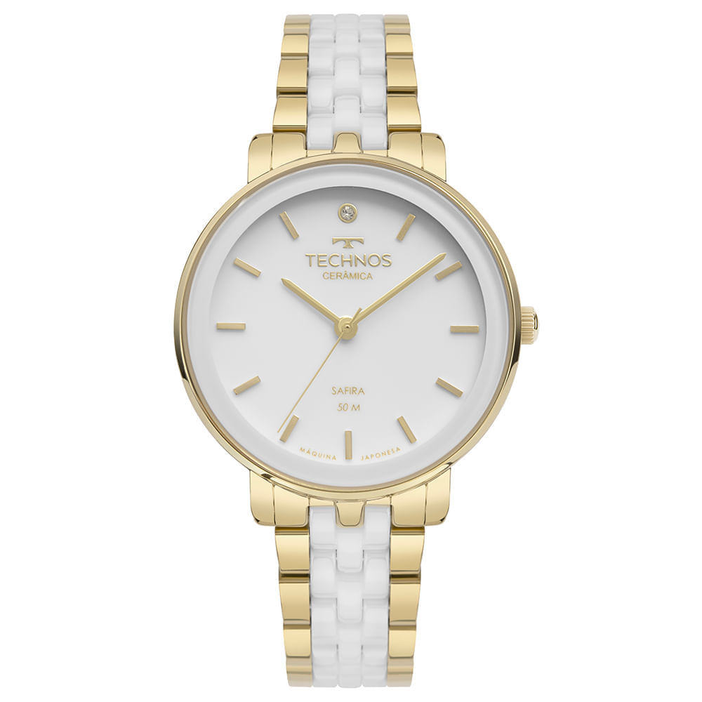 Relógio Technos Feminino Cerâmica Dourado - 2035MZL/1B