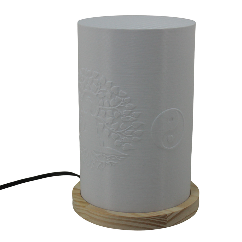 Imagem Abajur Zen Luminária de Mesa Cabeceira Quarto Sala Escritório Bivolt E27 Meditação Iluminação Decorativo