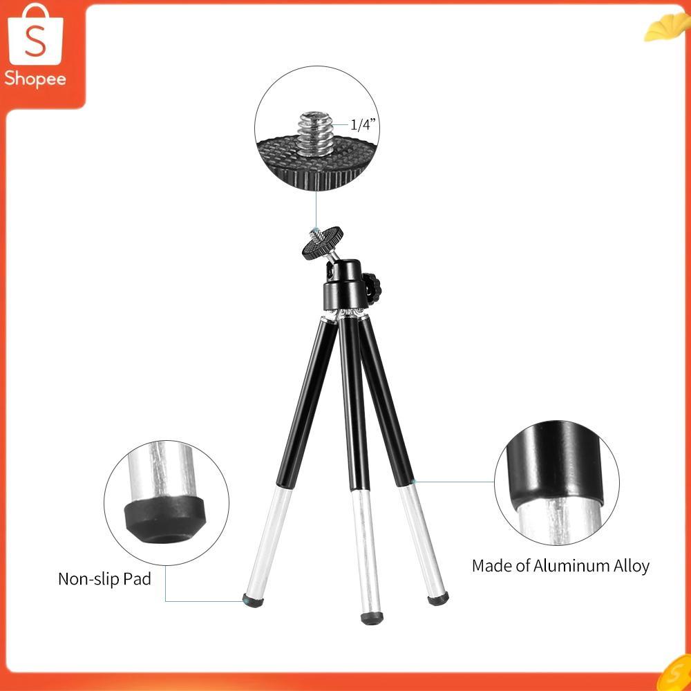 Hap fangzi portátil mini tripé webcam para smartphone leve flexível web câmera suporte de mesa suporte do telefone mesa