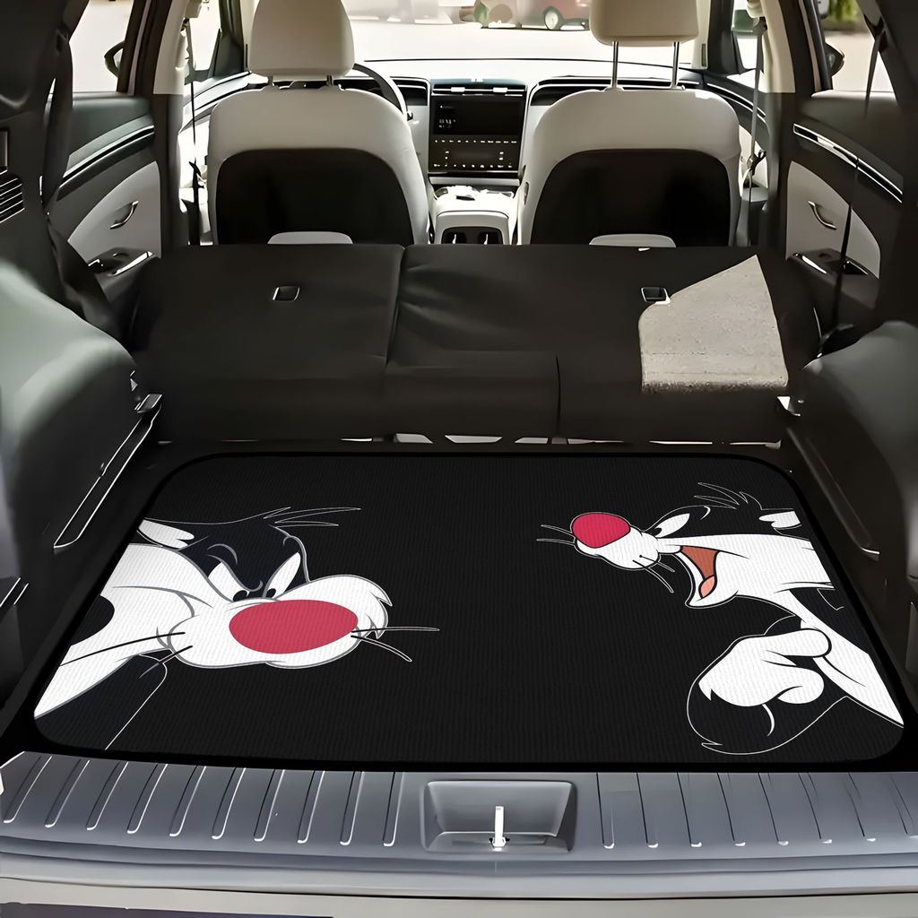 Tapete de porta-malas de carro Little Cartoon Le Family Sylvester, moda Universal cabe perfeitamente na tampa traseira,