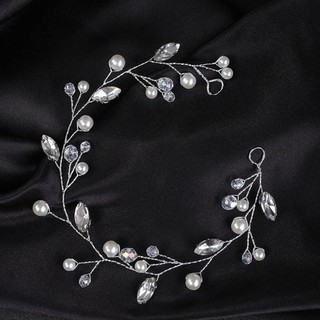Faixa De Cabelo De Casamento Pérola – Capacete Macio Com Strass Brilhantes Para Festa De Banquete