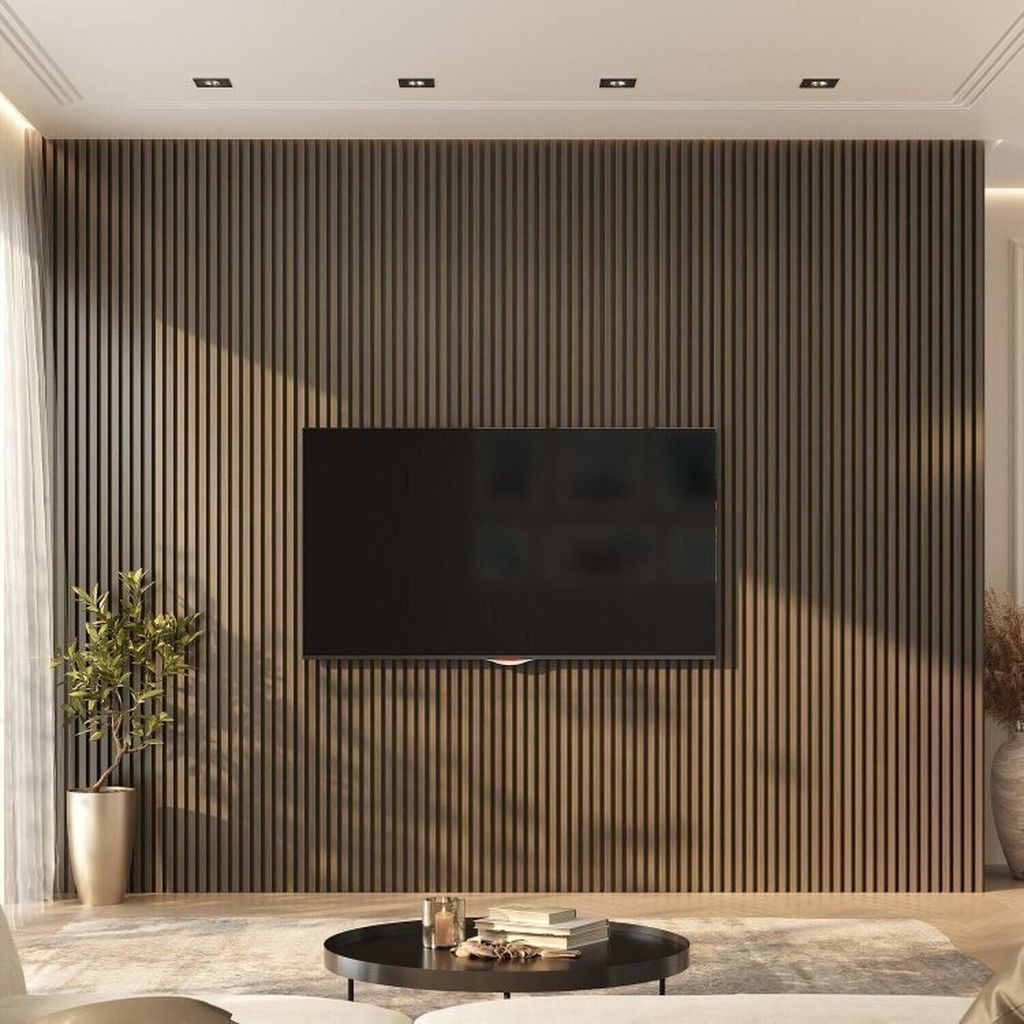 Painel Ripado de PVC 6 Barra de 2,70MX15CM (1,62m²) Bariri Imbuia