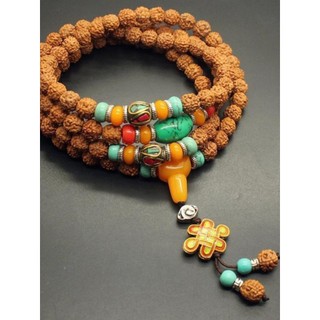 Nepal king kong Bodhi pulseira 108 pulseiras de cinco pétalas pequeno king masculino feminino Wenwan contas budista
