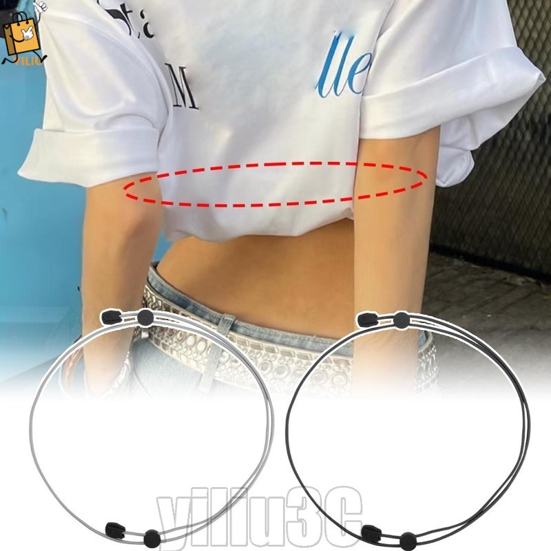 [Prim] 3-1Pcs Moda Camisa Elástica Cropping Band-Cinto Invisível Para Mulheres Masculina-Tops Curtos De Verão Faixa Ajus