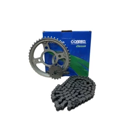 KIT RELAÇÃO TRANSMISSÃO COBREQ ( 0008-KR ) PARA HONDA TITAN 150 FAN 150 04 A 15 SEM RETENTOR